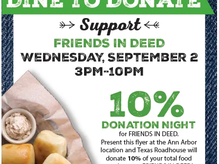 Dine to Donate at Texas Roadhouse